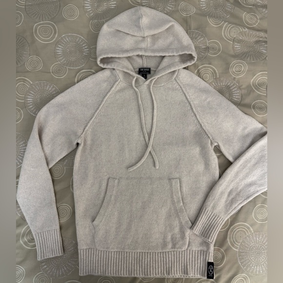 Todd Snyder 100% Cashmere Camel Hoodie Kangaroo Pocket Long Sleeve